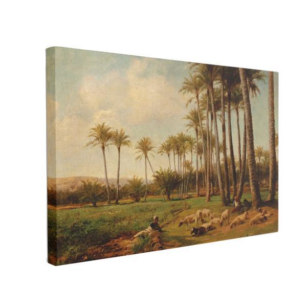 Tablou canvas oasis in the desert 1899 by david bates, 50 x 70 cm, 100% bumbac