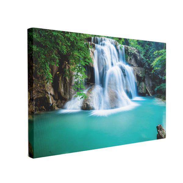 Tablou canvas cascada huay mae kamin, 70 x 100 cm, 100% bumbac