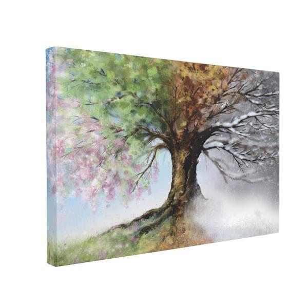 Tablou canvas four season tree, 70 x 100 cm, 100% poliester