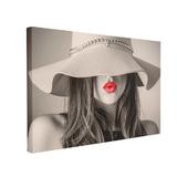 Tablou Canvas Red Lips, 40 x 60 cm, 100% Bumbac