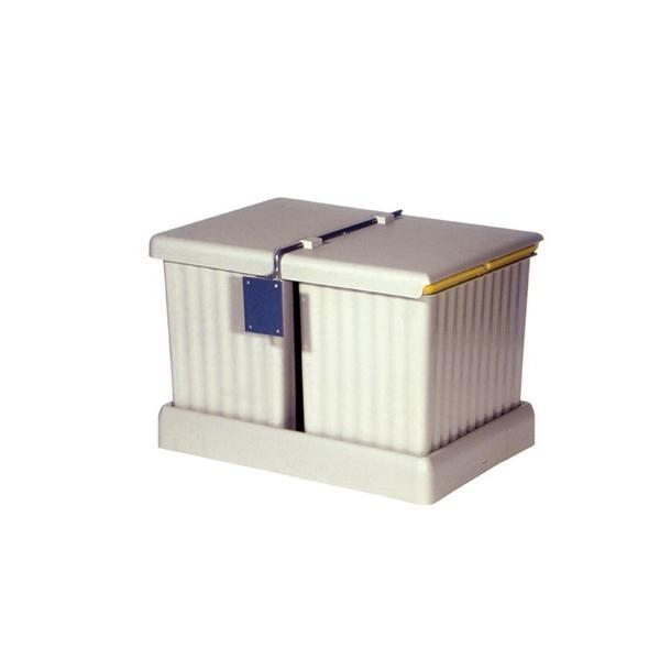 Cos de gunoi pulse incorporabil in sertar, colectare selectiva, cu 2 recipiente x 16 l, pentru corp de 400 mm latime - maxdeco