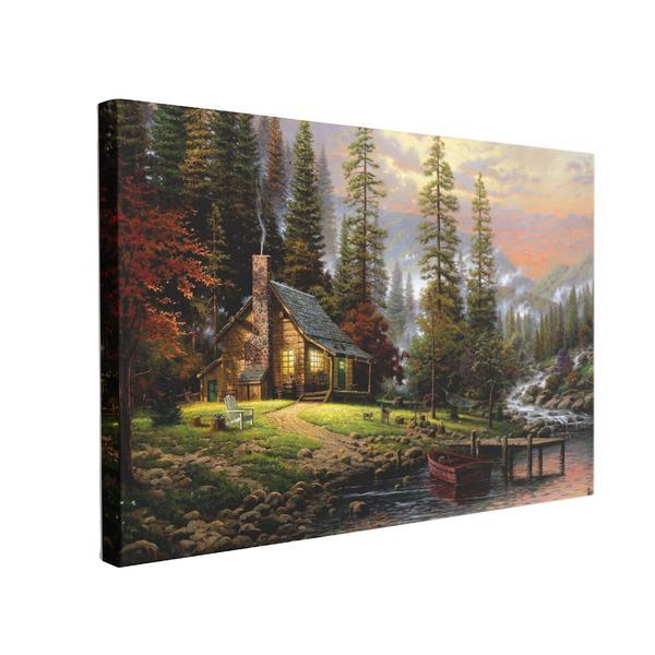 Tablou canvas cabana ideala, 60 x 90 cm, 100% bumbac