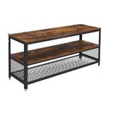 Masuta TV cu 2 rafturi, Design industrial, Maro - Caerus Capital