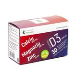 Ca + Mg + Zn + Vitamina D3 Remedia, 30 plicuri