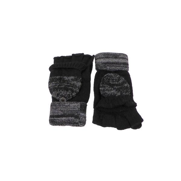 Manusi dama, univers fashion, din tricot, cu decupaj la degete, negru, s-m