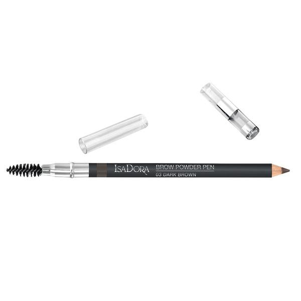 Creion pentru Sprancene – Isadora Brow Powder Pen, nuanta 03 Dark Brown Brow poza noua reduceri 2022