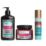 Pachet Regenerant pentru Par Arganicare - Sampon Revitalizant, 400 ml; Masca Regeneranta, 500 ml, Spray Reparator Express Fara Clatire cu Ulei de Argan, 250 ml
