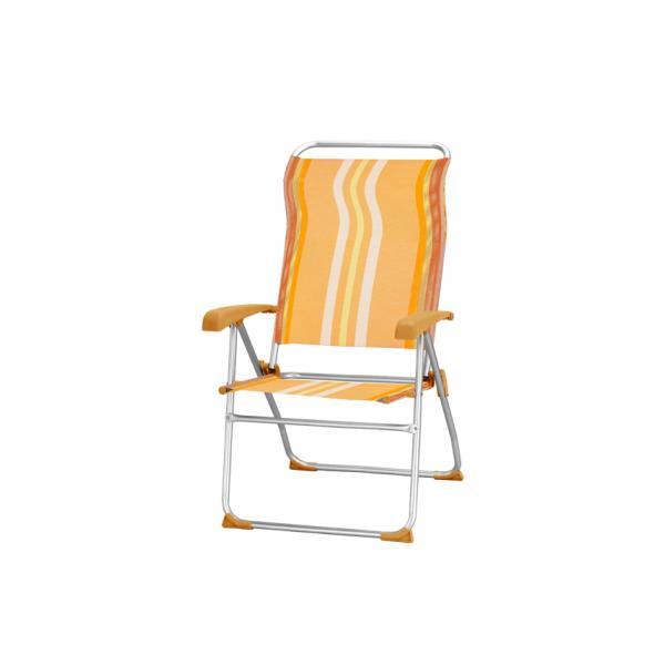 Scaun pliant, 8 pozitii, plaja, camping, culoare orange - hascevher
