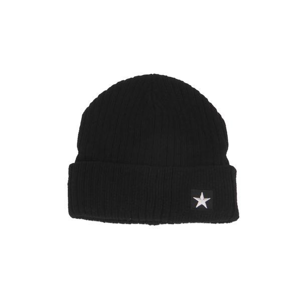Caciula barbat, tricotata, negru, cu steluta alba la margine, marime universala - univers fashion