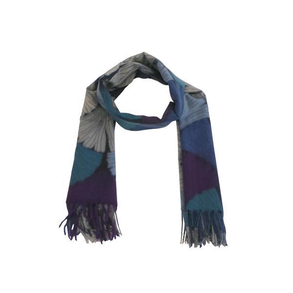 Fular 180 cm x 70 cm, imprimat, albastru - univers fashion