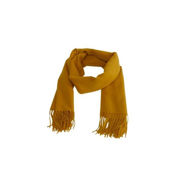 Fular 180 cm x 78 cm, uni, galben mustar - univers fashion