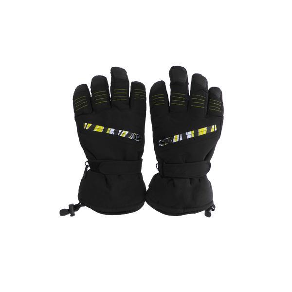 Manusi barbat, univers fashion, pentru sport de iarna, negru/galben, l
