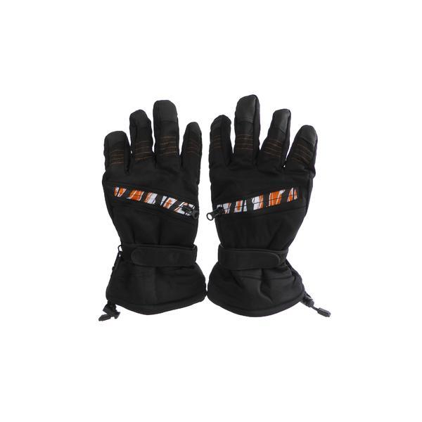 Manusi barbat, univers fashion, pentru sport de iarna, negru/oranj, m