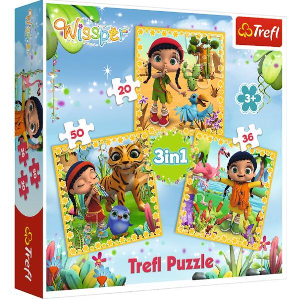 Puzzle 3 in 1 trefl aventura