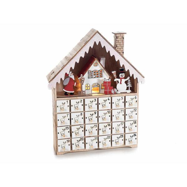 Calendar advent model casuta cu led cm 23 cm x 6,5 cm x 29 h - decorer