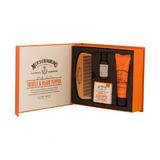 Set cadou de ingrijire barba Men’s Grooming: Pieptan barba din lemn masiv, Ulei de barba + Crema hidratanta 75ml + Sapun 40g