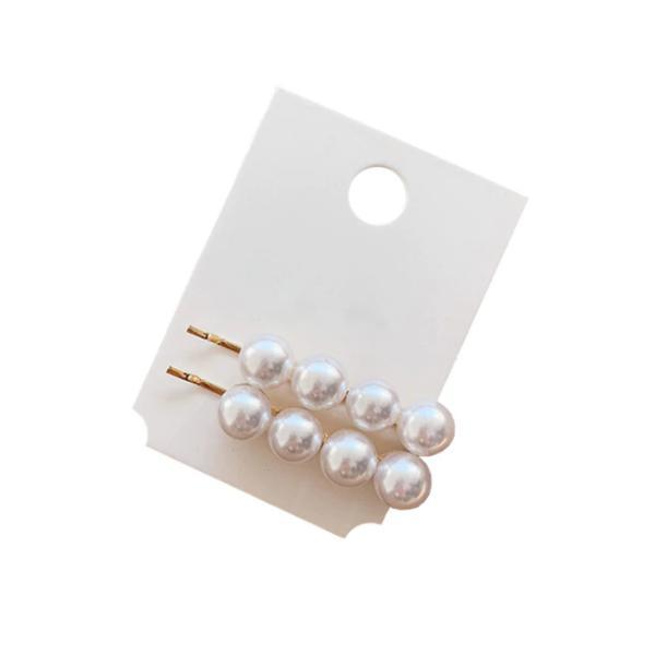 Set 2 agrafe par cu perle albe, chic collection, conceptool 