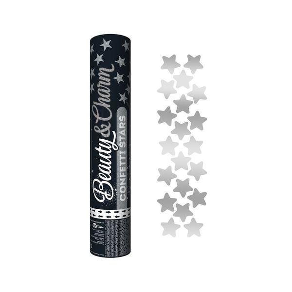 Tun confetti 30 cm stelute argintii - tomvalk