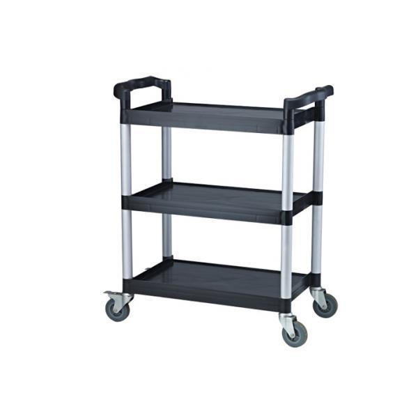 Carucior servire multifunctional mic, 3 polite negru, 84.5x43x95cm - rko