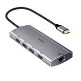 Hub Motrix® USB Type-C, 1xHDMI, 3xUSB3.0, 1xPower Delivery, 1xGigabit Ethernet RJ45, pentru MacBook Pro, MacBook Air