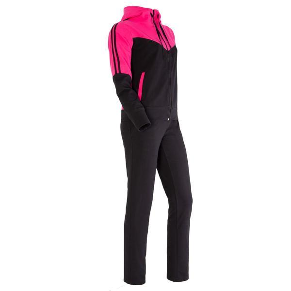 Trening femei, din bumbac cu elastan, ciclam cu negru, marime s-36 - lazo