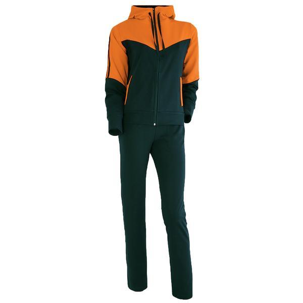 Trening femei, din bumbac cu elastan, portocaliu cu negru, marime l-40 - lazo