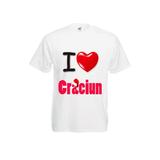 Tricou personalizat mesaj I love Craciun! L