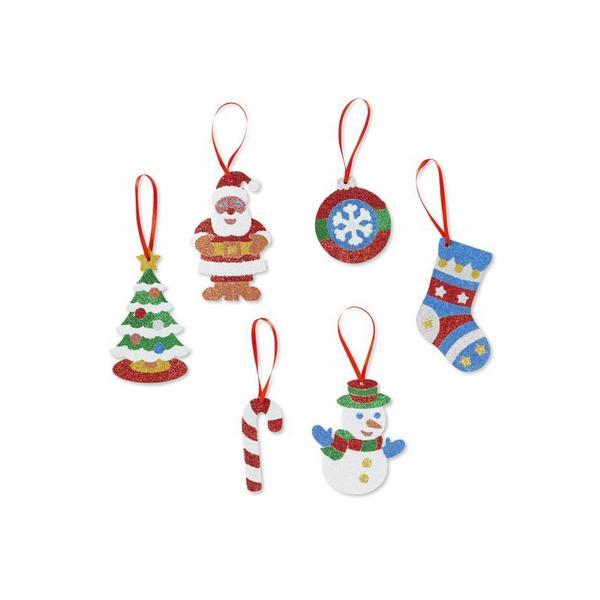 Set creatie cu sclipici Ornamente de Craciun Melissa and Doug