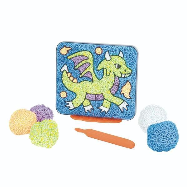 Spuma de modelat - coloram dragonul