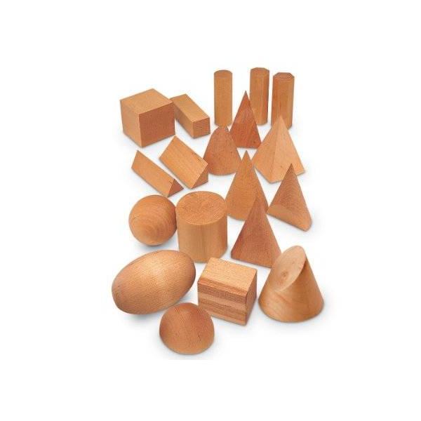 Forme geometrice din lemn (set 19)