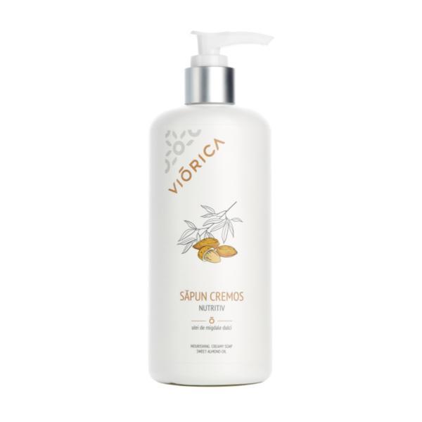 Sapun cremos nutritiv, cu ulei de migdale, viorica, 400 ml