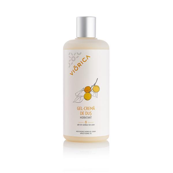 Gel-crema de dus Hidratant, cu ulei din samburi de caise, Viorica, 400 ml 400 imagine 2022