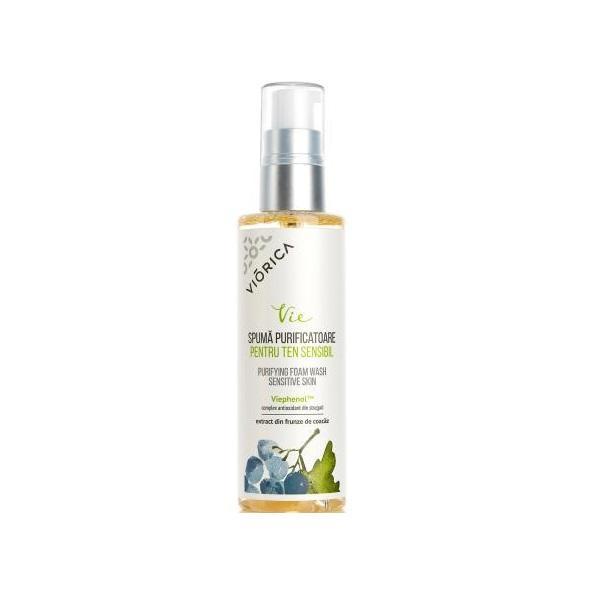 Spuma purificatoare, toate tipurile de ten, inclusiv cel sensibil, viorica vie, 200 ml