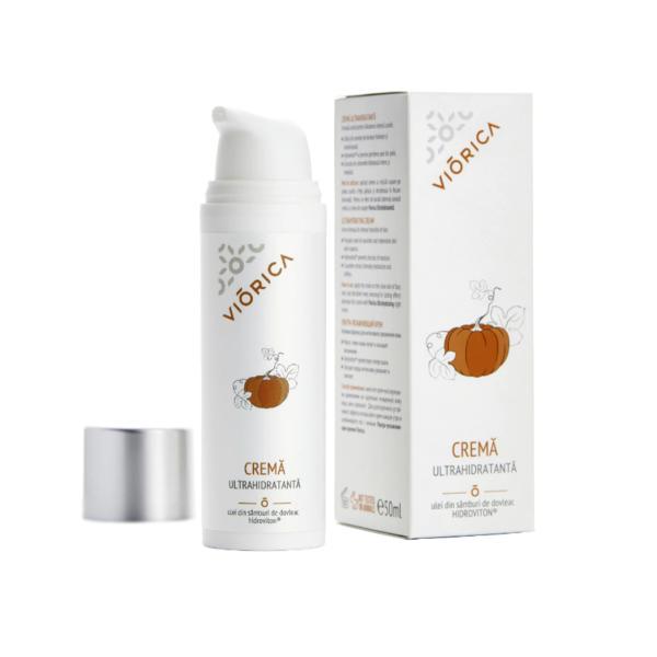 Crema ultrahidratanta, cu ulei din samburi de dovleac, hidroveton®, viorica, 50 ml