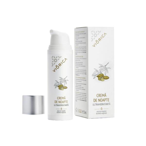Crema de noapte Ultrahidratanta, cu ulei de migdale, Viorica, 50 ml Crema