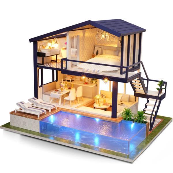 Joc interactiv, educational, macheta casuta de asamblat, miniatura, Timp acasa, DIY