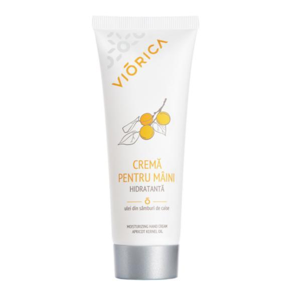 Crema hidratanta pentru maini, cu ulei de samburi de caise, Viorica, 75 ml