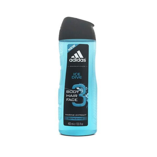 Gel de dus sampon 3 in 1 adidas ice dive 400ml