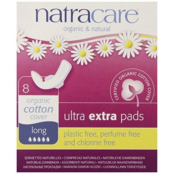 Absorbante ultra extra de noapte (5 picaturi) - natracare lung 8buc