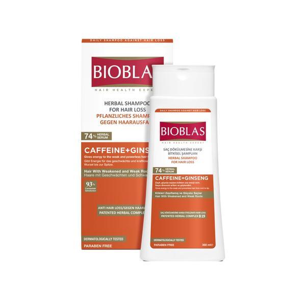 Sampon anticădere Bioblas cafeină+ginseng pentru păr fragil, 360 ml Bioblas