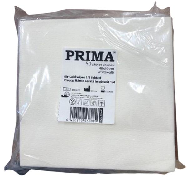 Prosop Hartie Aerata Impaturit – Prima Air-Laid Wipes 1/4 Folded 50 buc 1/4