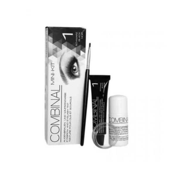 Kit vopsea de gene si sprancene negru albastrui combinal dr. temt 15ml