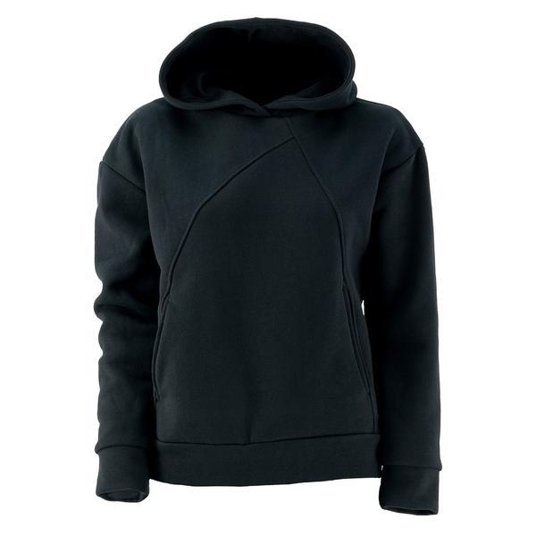 Hanorac dama - negru cu gluga si buzunare, marime xxl-44 - lazo