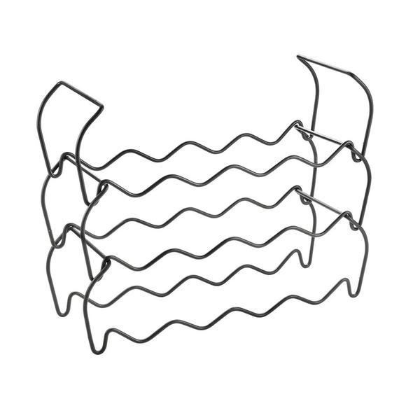 Suport pentru vinuri, modular, cu trei niveluri, negru - Maxdeoc