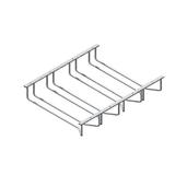 Suport suspendat pentru pahare cu picior de 90 mm, din metal cromat, cu 4 diviziuni - Maxdeco