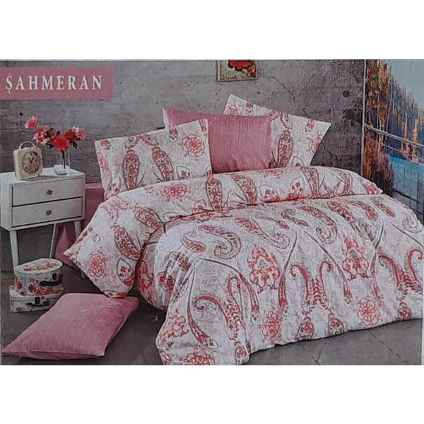 Set cearceaf de pat cu elastic 160 x 200 x 25 cm ,si 2 fete de perna 50 x 70 cm, bumbac% model 2 - patru anotimpuri