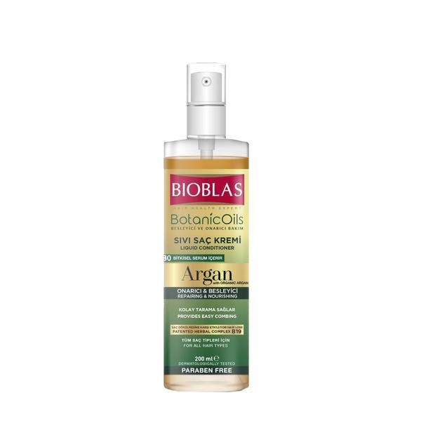 Balsam de păr lichid cu ulei de argan Bioblas Botanic Oils, 200 ml Bioblas imagine noua