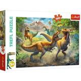 Puzzle trefl 160 tyrannosauri in lupta