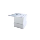 Picior metalic pentru mobilier H:50 mm, finisaj alb, profil patrat 40x40 mm cu masca