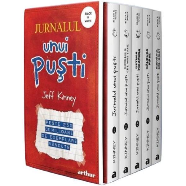 Set Jurnalul unui pusti Vol.1-5 - Jeff Kinney, editura Grupul Editorial Art